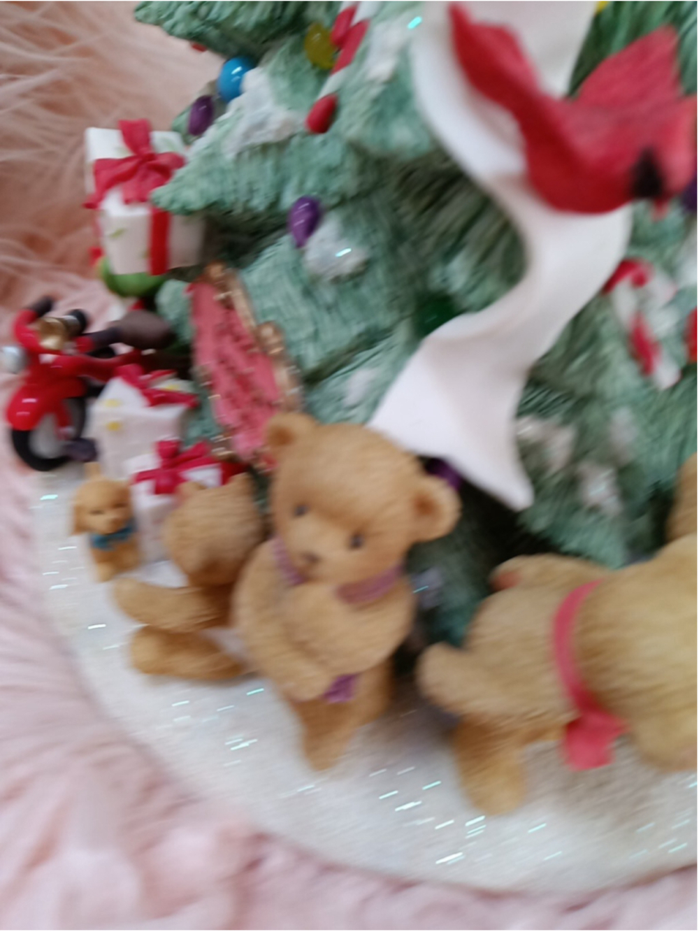 Cherished Teddies Lighted Christmas Tree Plays Tune We Wish You Merry Christmas - Picture 7 of 16